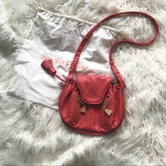 See by Chloe leather coral handbag - Picture 2 of 8